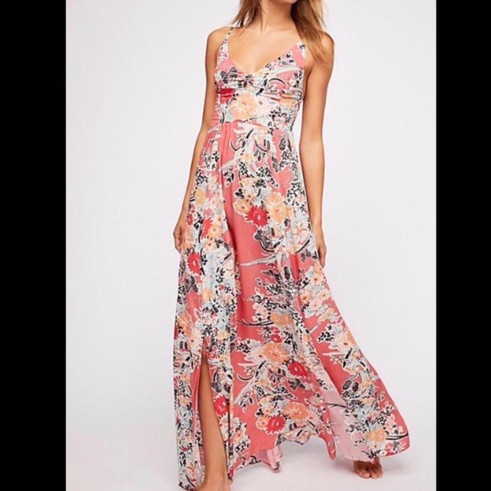 Free People Through The Vine Printed Maxi Dress